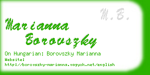 marianna borovszky business card